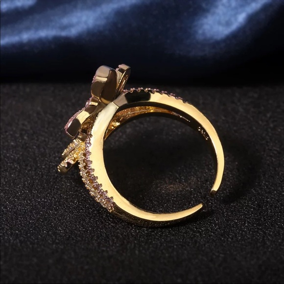 ๐HP๐Ring ๐ Rose Gold Two-Toned Butterfly - Picture 5 of 8